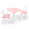 Комплект стол 2 стула Rolti Baby Корона детский розовый/розовый