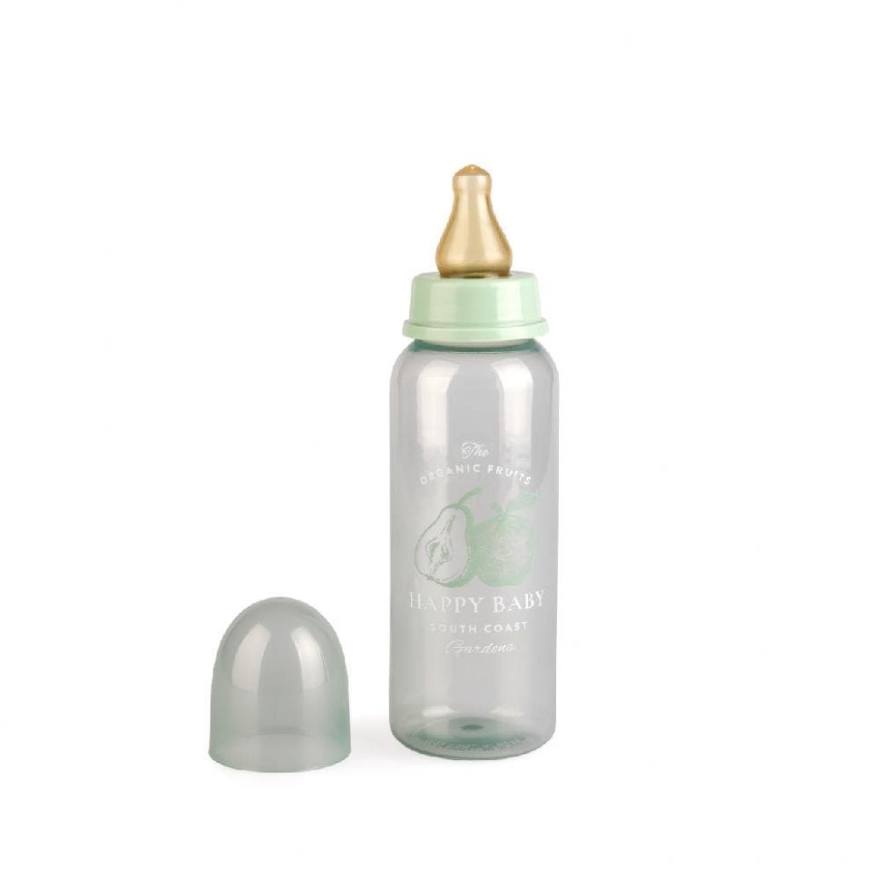 Happy Baby bottle with latex nipple 0+10018 250 ml olive