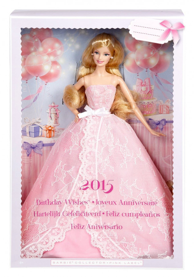 Кукла Barbie MATTEL коллекционная пожелания ко дню рождения CFG03 