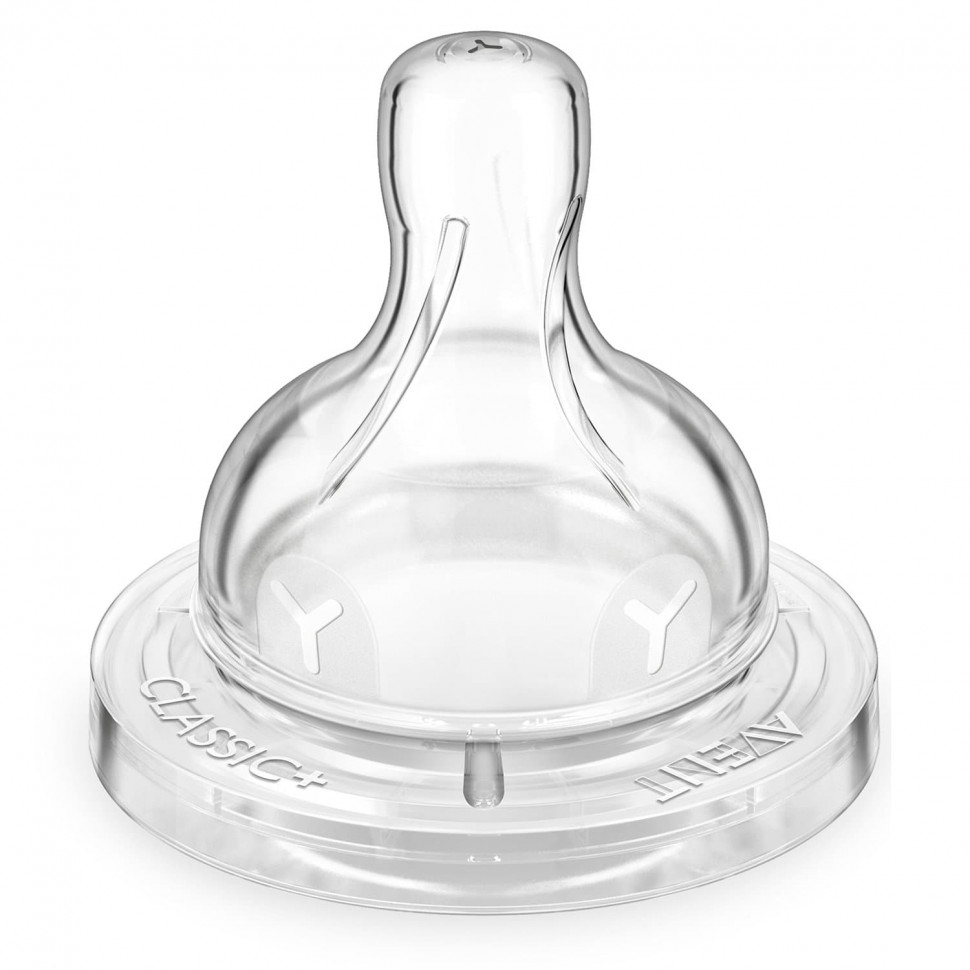 Philips Avent silicone nipple for thick liquids series Natural 2pcs 6mes
