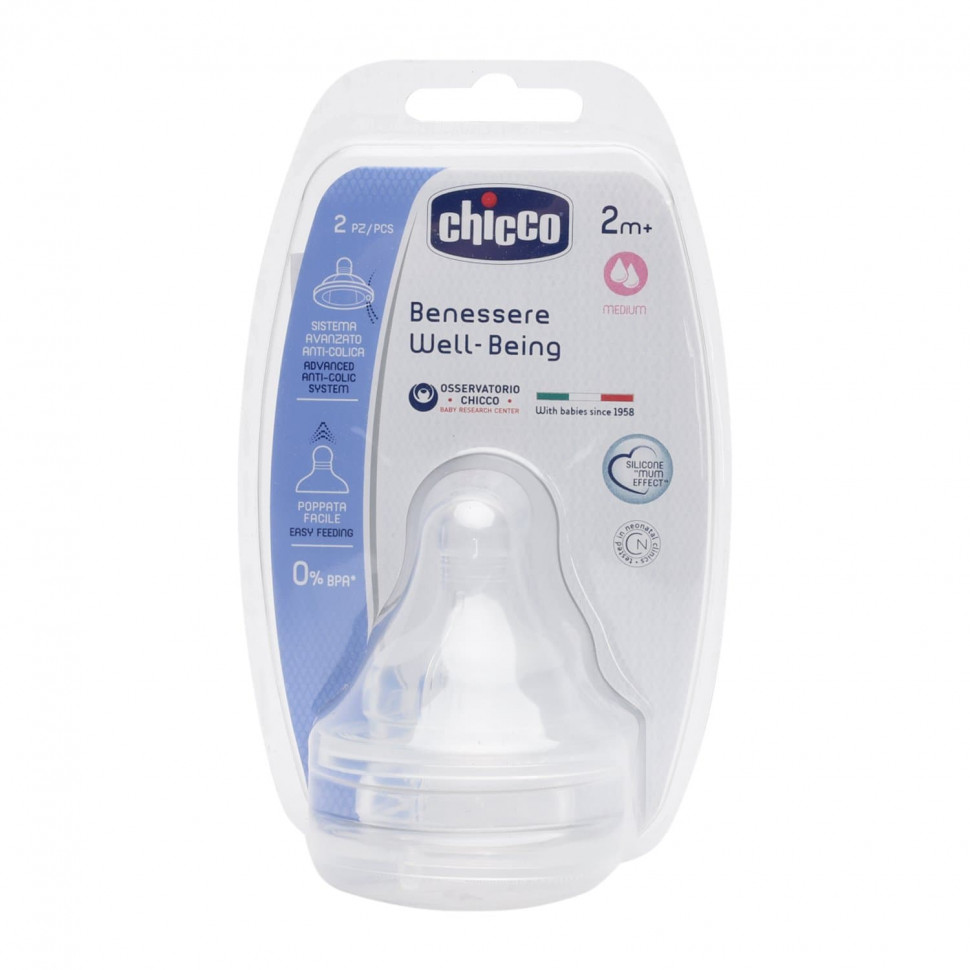 Chicco well-Being nipple 2+ 2sh