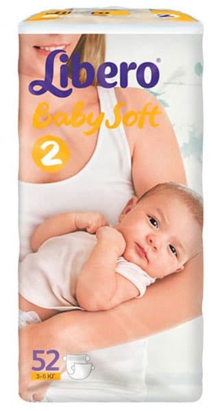 Подгузники Libero Baby Soft 3-6 кг 52 шт