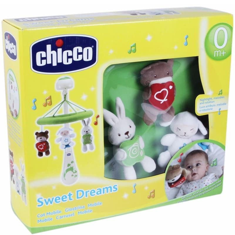 Подвеска мобиль Chicco Сладкие сны на кроватку с мягкими игрушками 8003670917298