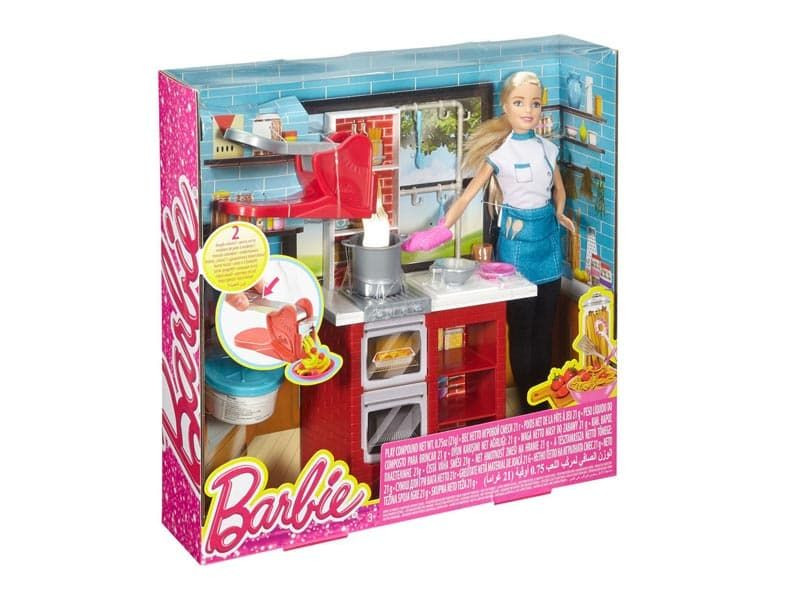 Набор игровой Шеф итальянской кухни с куклой Barbie DMC36 