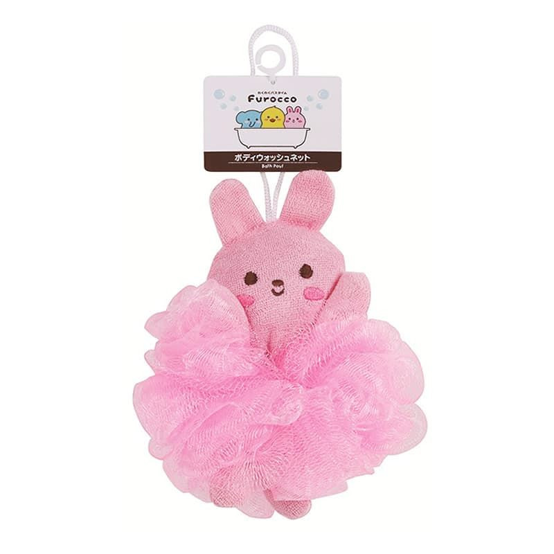 Детская массажная мочалка KOKUBO Furocco Kids Розовый Кролик