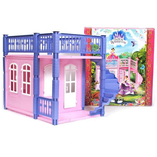 Домик для кукол Замок Нордпласт Принцессы 1 этаж розовый