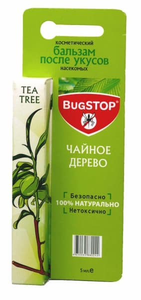 Бальзам BugSTOP Чайное дерево после укусов насекомых