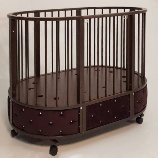 Кровать детская Incanto овальная с маятником EVA декор VIP венге