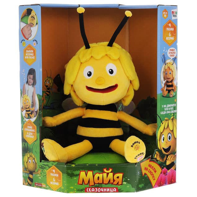 Пчелка Maйя 200005 интерактивная (4 песни и 6 историй), на батарейках, IMC Toys купить в интернет магазине детских товаров "Денма" 2
