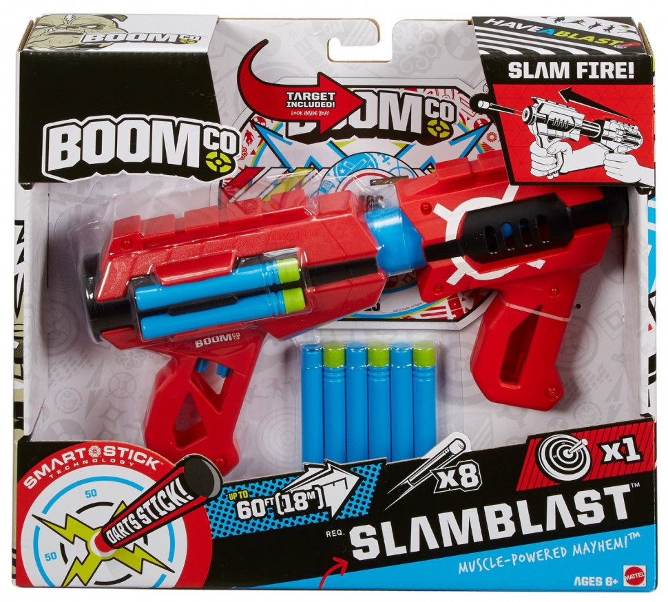 Купить Бластер MATTEL Бумко Slam Blast с аксессуарами BOOMco CFD42 