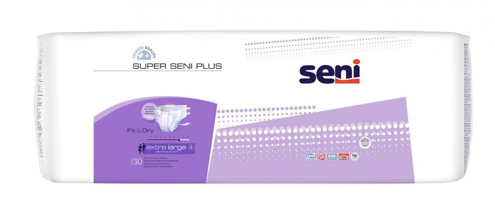 Подгузники для взрослых Seni SUPER PLUS extra large 30 шт