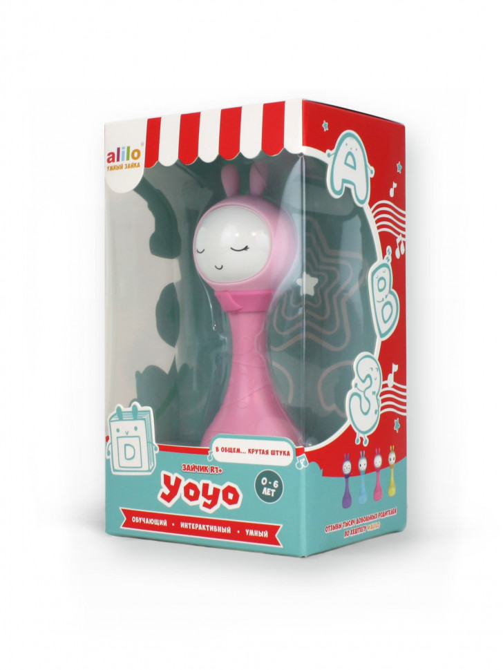 Музыкальная игрушка Умный зайка alilo R1+ Yoyо розовый 61038