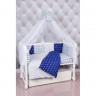 Комплект в кроватку AmaroBaby Premium Бриз 18 предметов синий/белый бязь