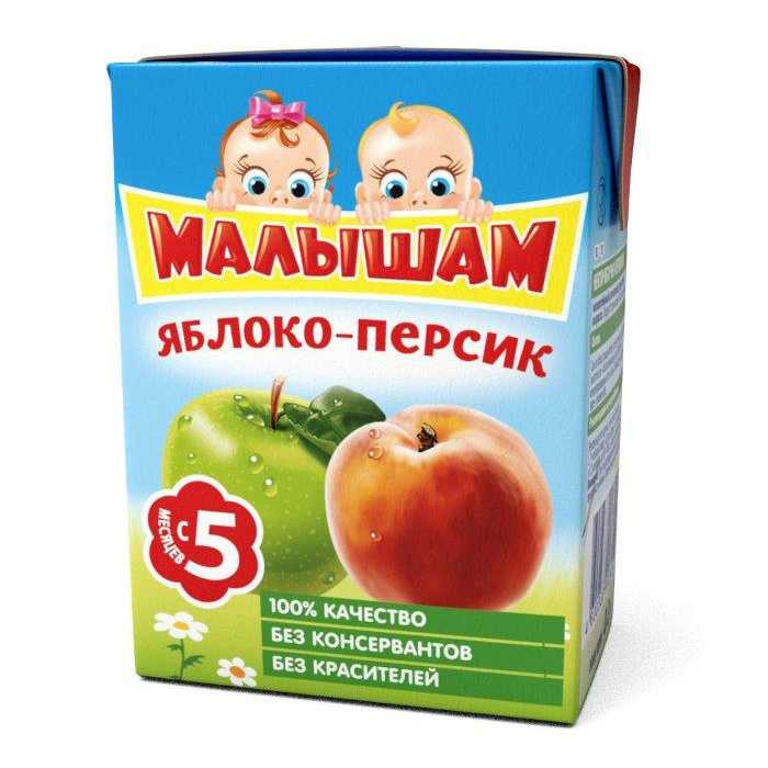 Сок Фрутоняня Малышам яблоко персик нектар с 5 мес 200 мл