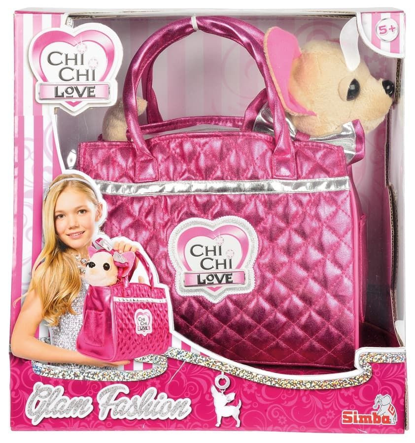 Собачка Chi Chi Love Гламур с розовой сумочкой и бантом 5892280