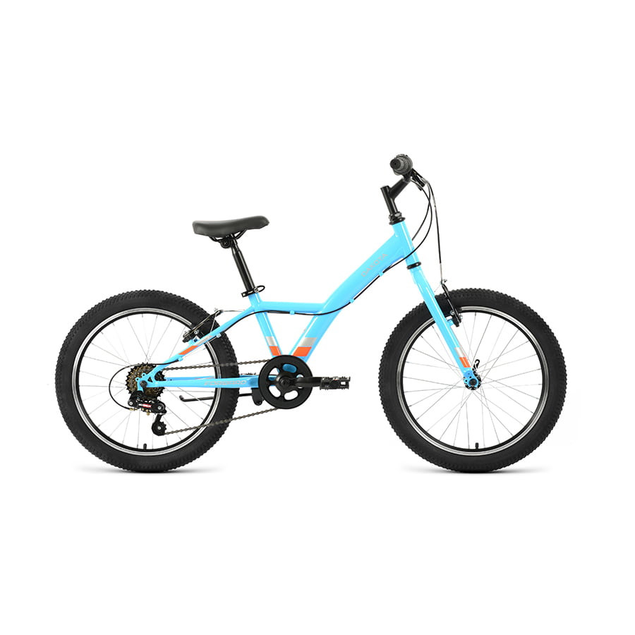 Велосипед Forward Dakota 1.0 2022 г 20" рама 10,5" Голубой/Ярко-оранжевый RBK22FW20582