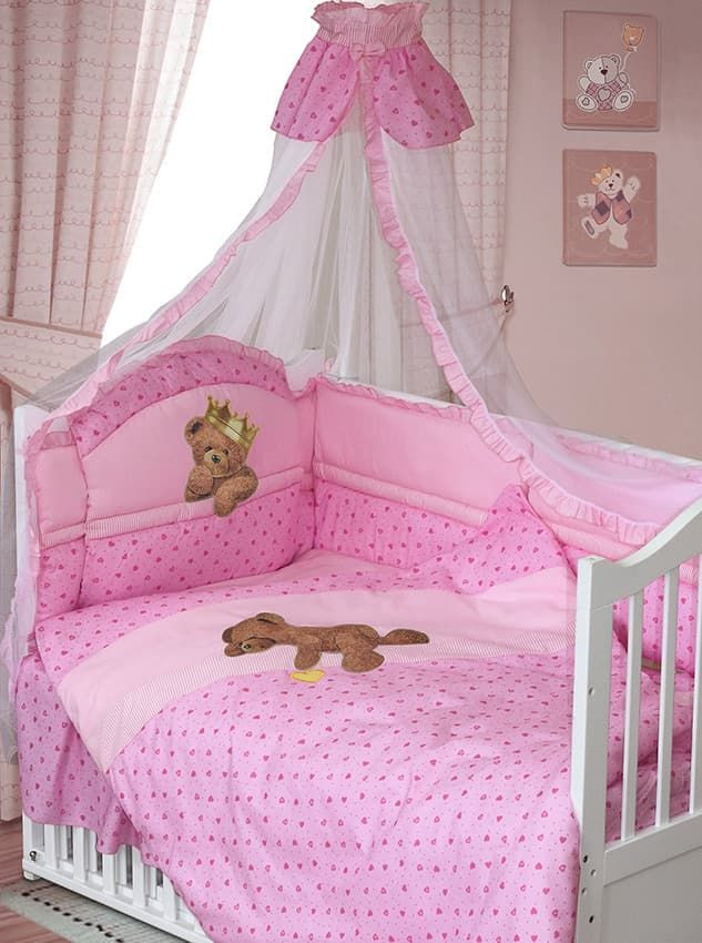 купить Комплект для детской кроватки Мишка-Царь Золотой гусь 8 предметов