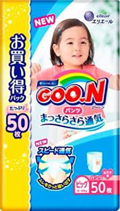 Подгузники-трусики GooN XL Ultra Jumbo Pack 12-20 кг 50 шт для девочек