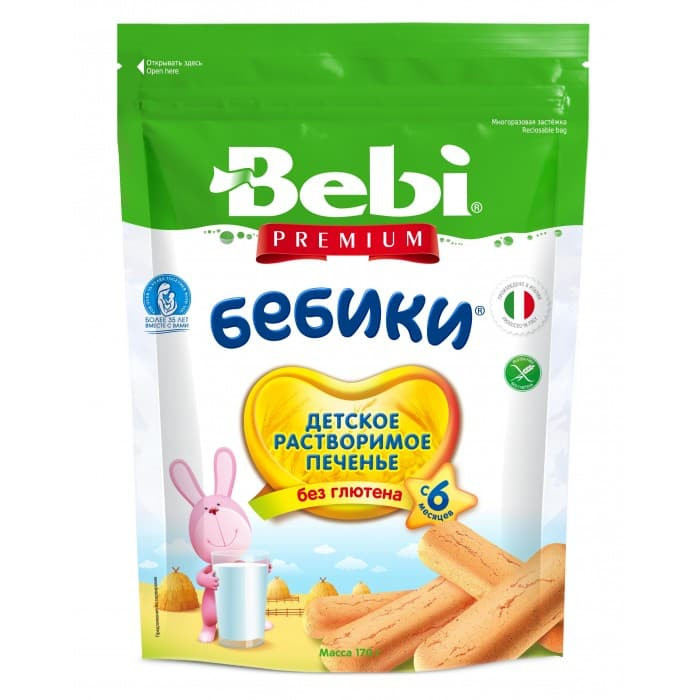 Печенье Bebi Premium без глютена с 6 мес 170гр