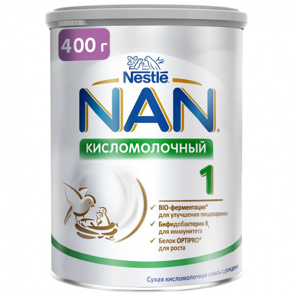 Молочная смесь Nestle NAN Кисломолочный 1 с рождения 400 гр