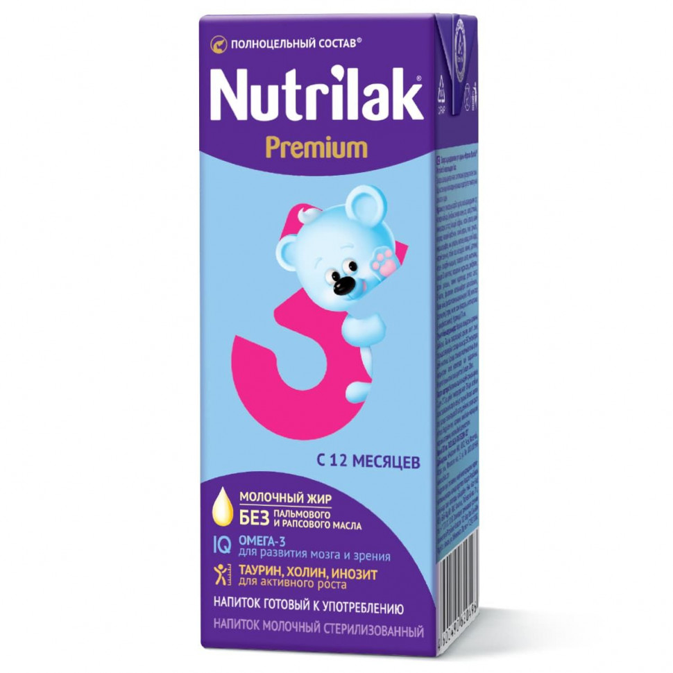 Молочная смесь Nutrilak Premium 3 12+ месяцев Нутрилак ТетраПак 200 мл