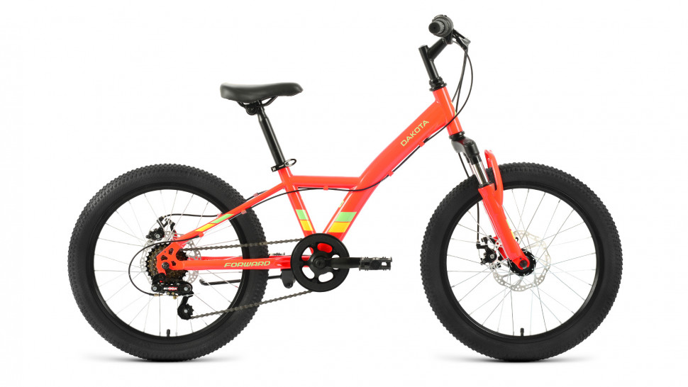 Велосипед Forward Dakota 2.0 D 2022 г 20" рама 10,5" Красный/Желтый RBK22FW20586