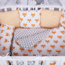 Комплект в кроватку AmaroBaby LUCKY 19 предметов оранжевый поплин/бязь