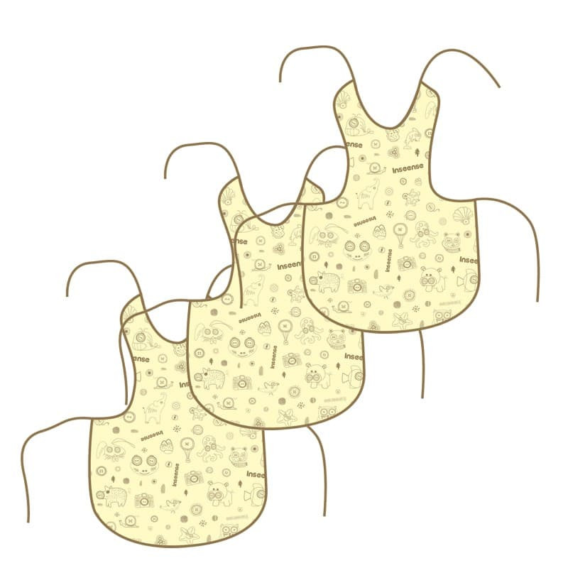 Фартук Inseense защитный с ПВХ покрытием желтый с рисунком 36х38 см 3 шт