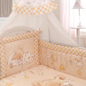 Комплект для детской кроватки Mika-сатин Золотой гусь 7 предметов