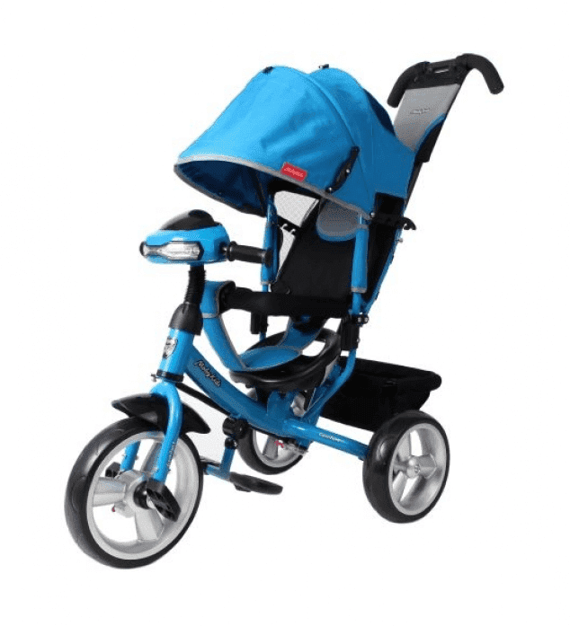 Велосипед трехколесный Moby Kids Comfort 12x10 EVA Car синий