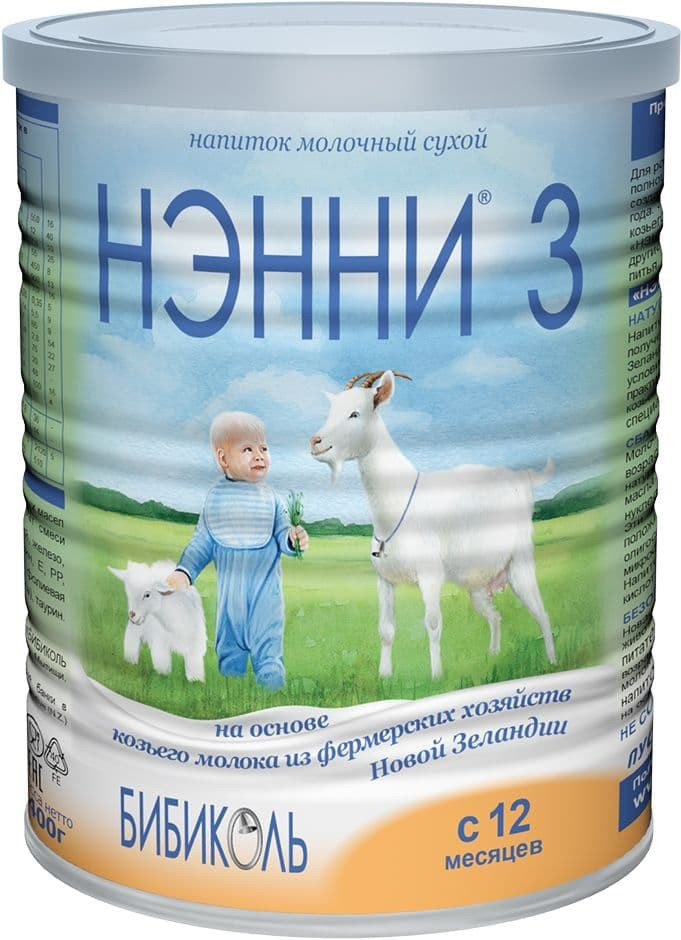 Детская молочная смесь Нэнни 3 400 г на основе козьего молока с 12 мес купить в Москве