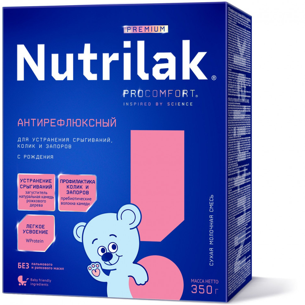 Смесь молочная Nutrilak Premium антирефлюксный с 0 мес 350 гр 