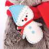 Мягкая игрушка BUDI BASA Басик в шарфике со снеговичком Ks19-073