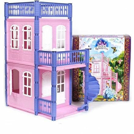 Домик для кукол Нордпласт Замок Принцессы 2 этажа розовый