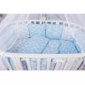 Комплект в кроватку AmaroBaby Воздушный 19 предметов голубой бязь
