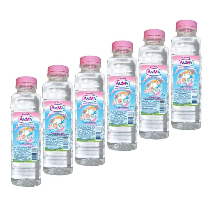 Вода Питьевая AMMA (АМ-МА) 0,5 л упаковка 8 штук