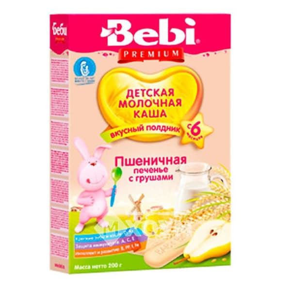 Каша Bebi (Беби) для полдника Печенье груша с молоком с 6 мес. 200 г