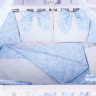 Комплект в кроватку AmaroBaby Premium Элит 18 предметов бязь голубой