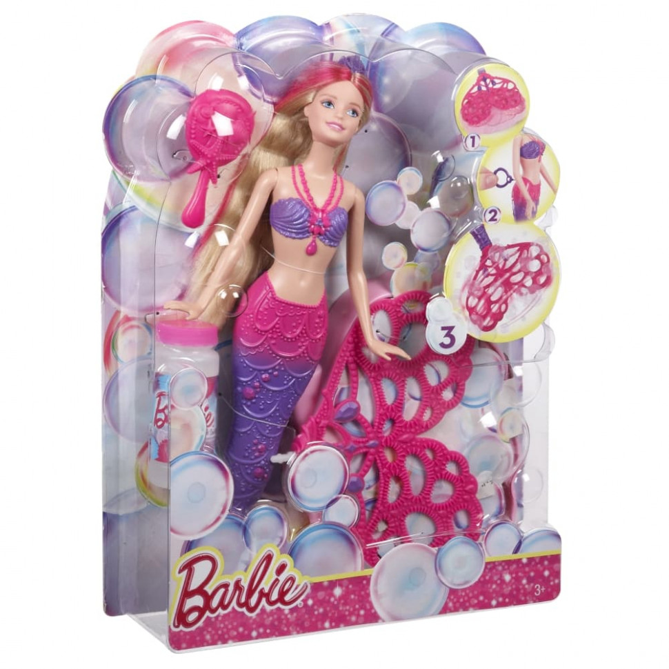 Кукла Barbie MATTEL Русалочка с волшебными пузырьками CFF49/A 