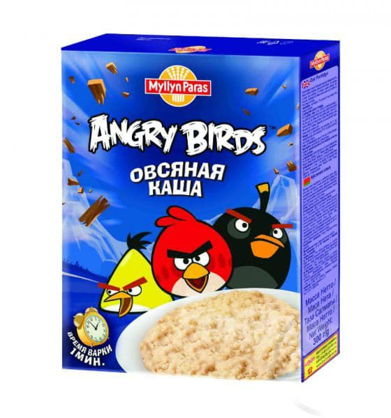 Каша Myllyn Paras  Angry Birds овсяная, 300 гр