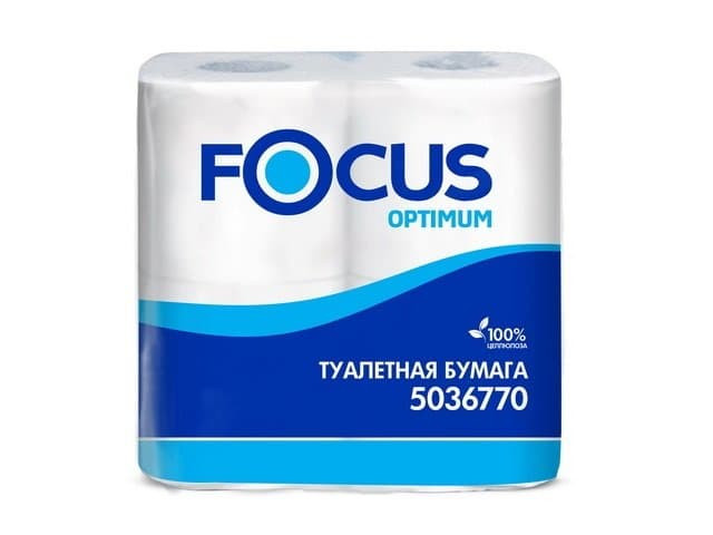 Туалетная бумага Focus optimum 2 слоя 4 рулона 5036770