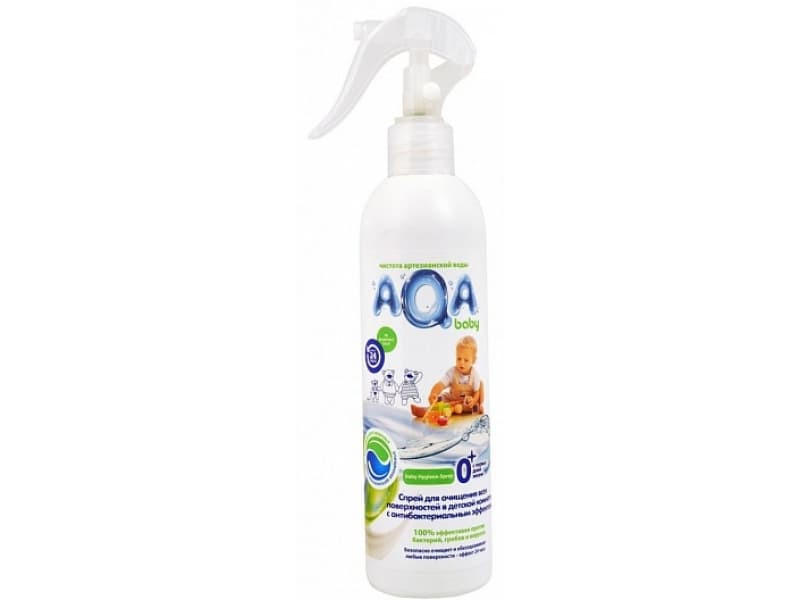 AQA baby Спрей для очищения всех поверхностей в детской комнате с антибактериальным эффектом 300мл