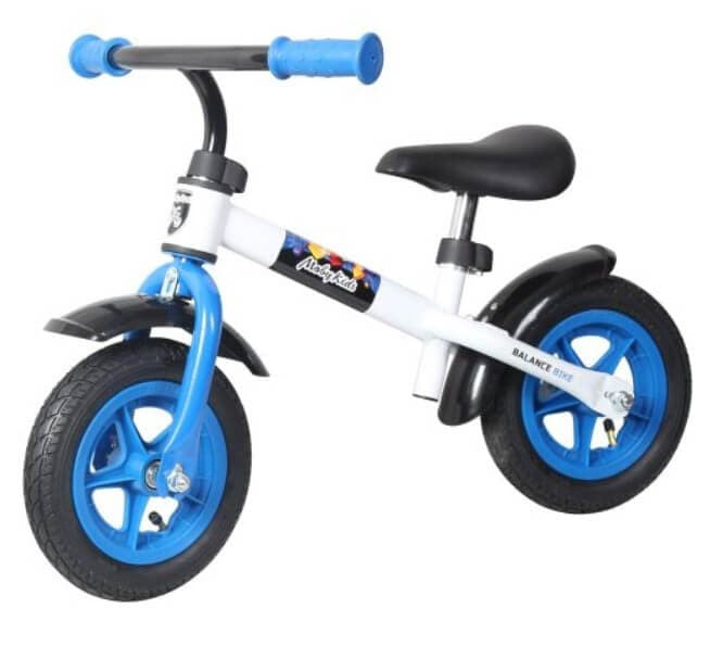 Беговел Moby Kids KidRun 10" надувные колеса белый-синий