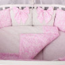 Комплект в кроватку AmaroBaby Premium Элит 18 предметов бязь розовый