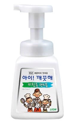 Кухонное мыло-пенка для рук LION Ai - Kekute с антибактериальным эффектом аромат мяты флакон 250 мл