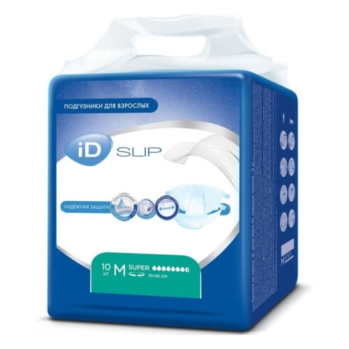Подгузники iD SLIP для взрослых M 10 шт