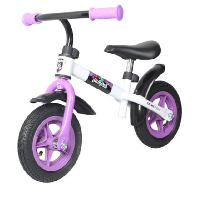 Беговел Moby Kids KidRun 10" надувные колеса белый-фиолетовый