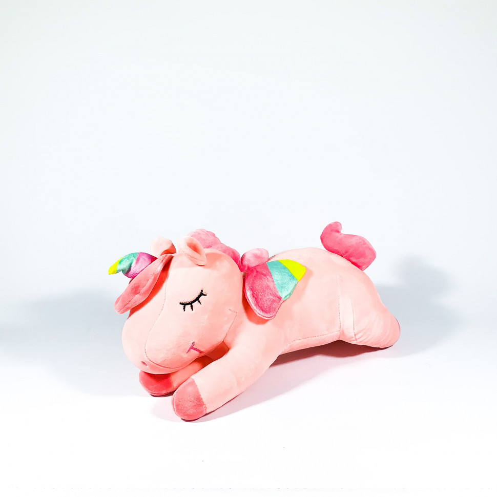 Мягкая игрушка Единорог с крыльями розовый 30 см