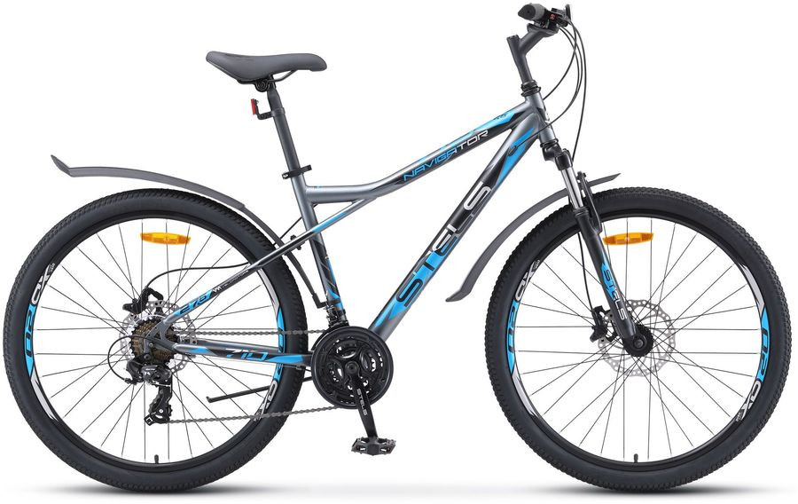 Велосипед Stels Navigator 710 D V010 27,5" рама 16" Серый/Чёрный/Серебристый