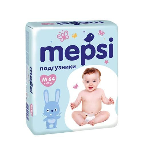 Подгузники Mepsi Premium M 6-11 кг 64 шт